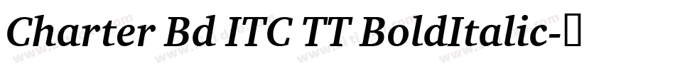 Charter Bd ITC TT BoldItalic字体转换